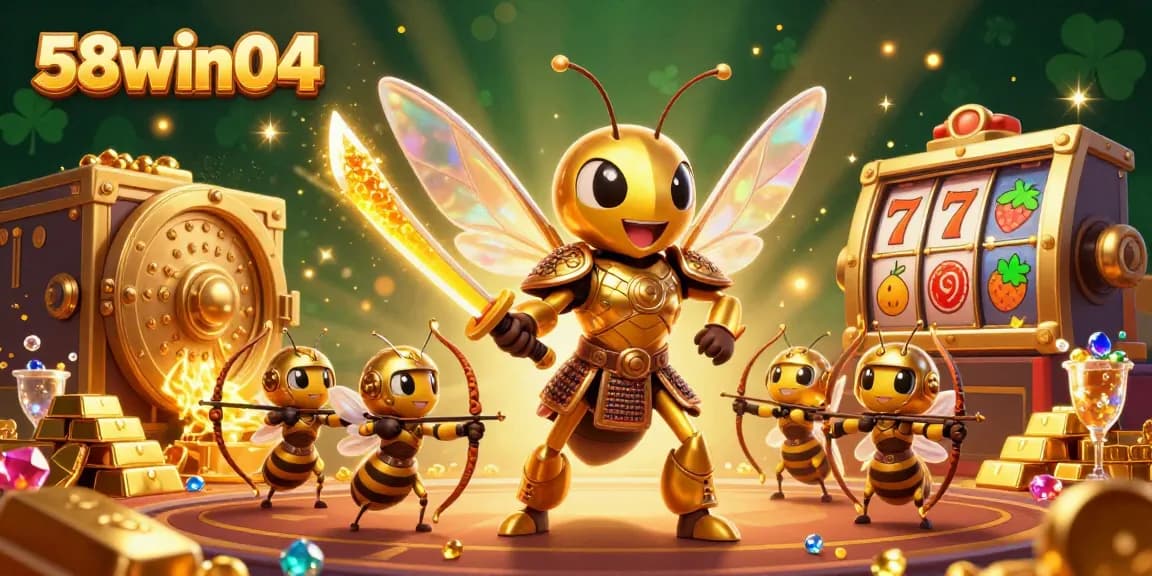 Engage in exciting gameplay at 58win04 with golden hornets in a vibrant casino atmosphere.