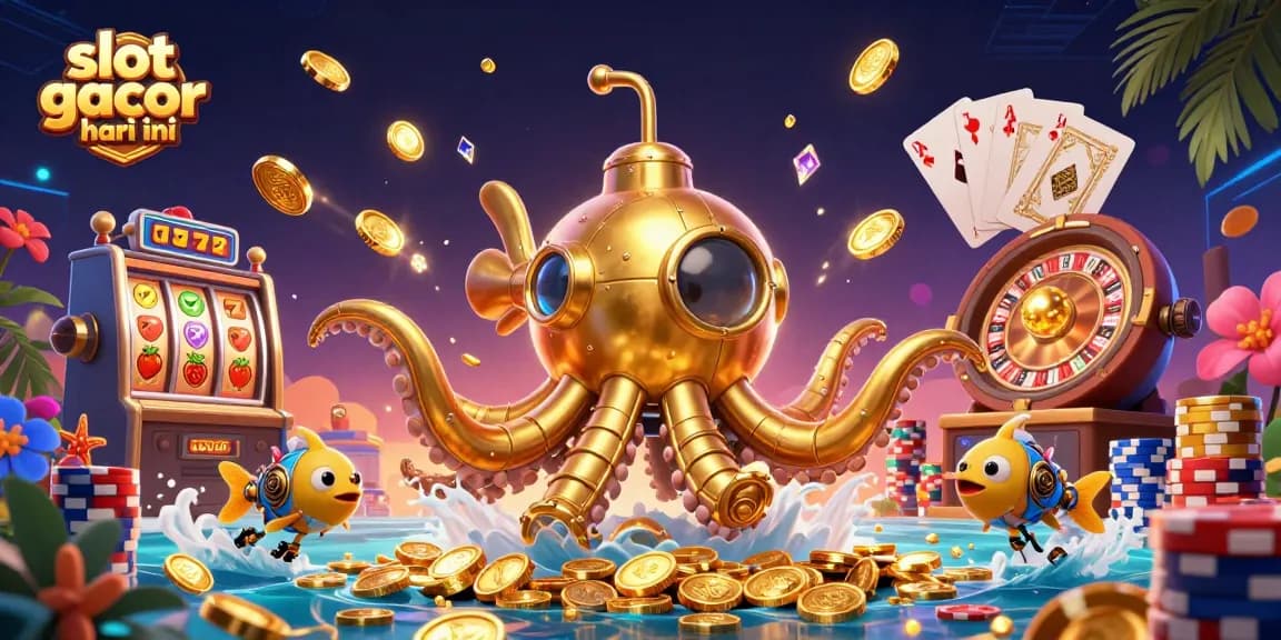 Menangkan slot gacor hari ini dengan kemudian kru ikan mekanik di tengah koin emas.