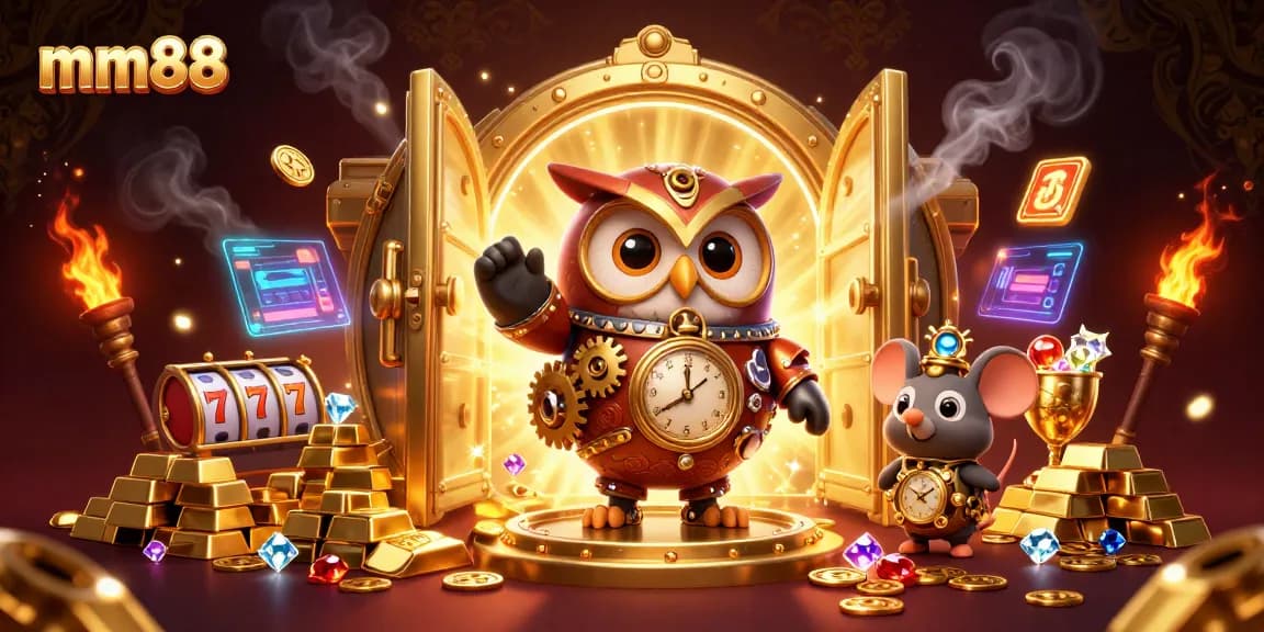 Experience thrilling jackpot action at mm88 with vibrant slots and treasures amid a dynamic casino scene.