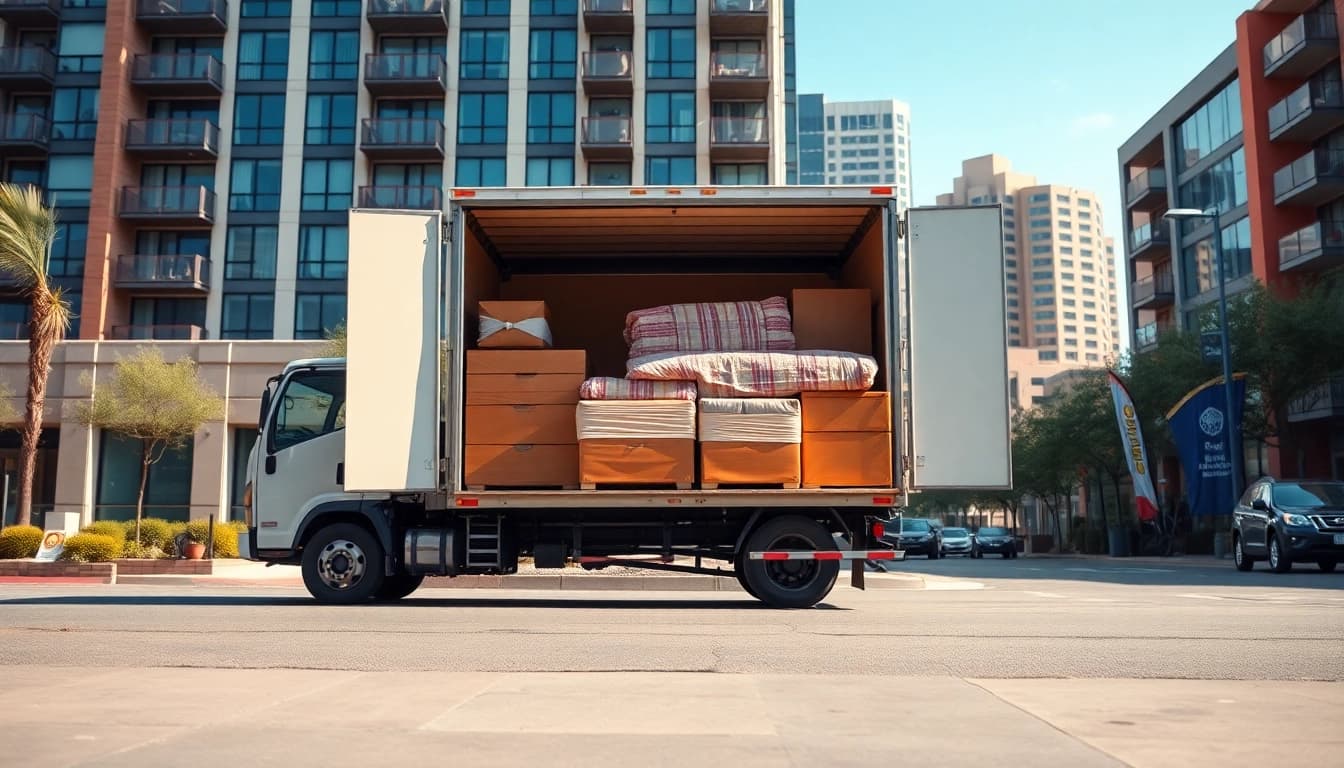 Efficient furniture delivery service in Phoenix, showcasing modern logistics and careful handling of items.