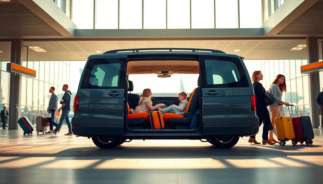 Private luxurious minivan for disney paris airport transfer at Charles de Gaulle Airport.