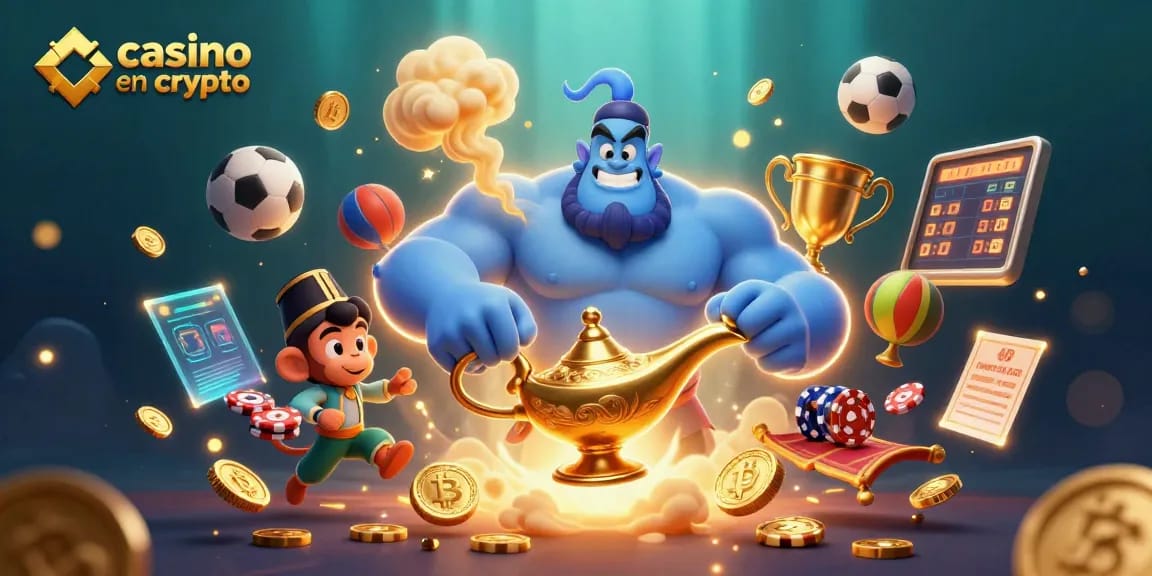 Découvrez le casino en crypto avec des personnages colorés et des éléments de jeu captivants, dans un univers dynamique.