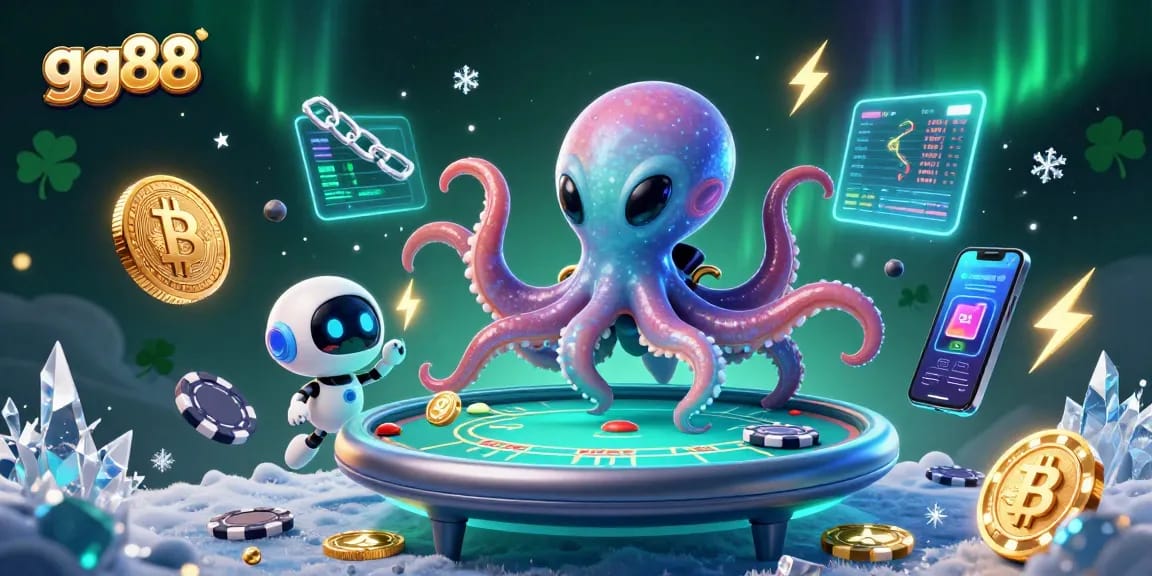 Experience thrilling gameplay at gg88 with our vibrant alien casino scene featuring holographic poker tables and cryptocurrencies.