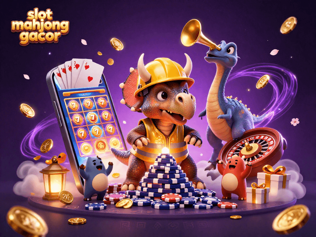 Experience thrilling gameplay with slot mahjong gacor in this vibrant casino scene featuring dynamic characters.