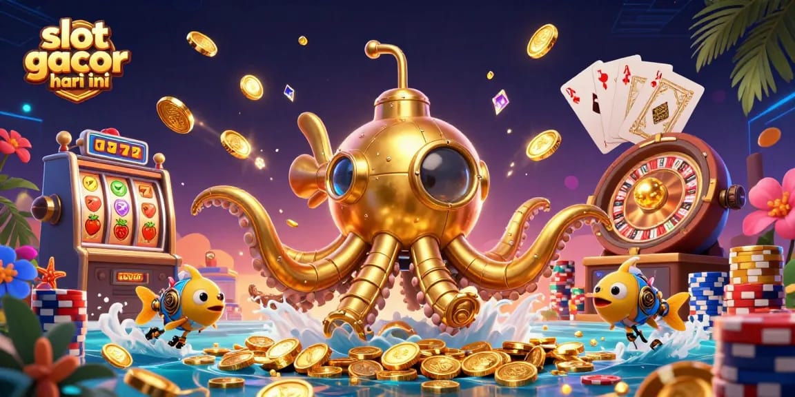 Menangkan slot gacor hari ini dengan kemudian kru ikan mekanik di tengah koin emas.