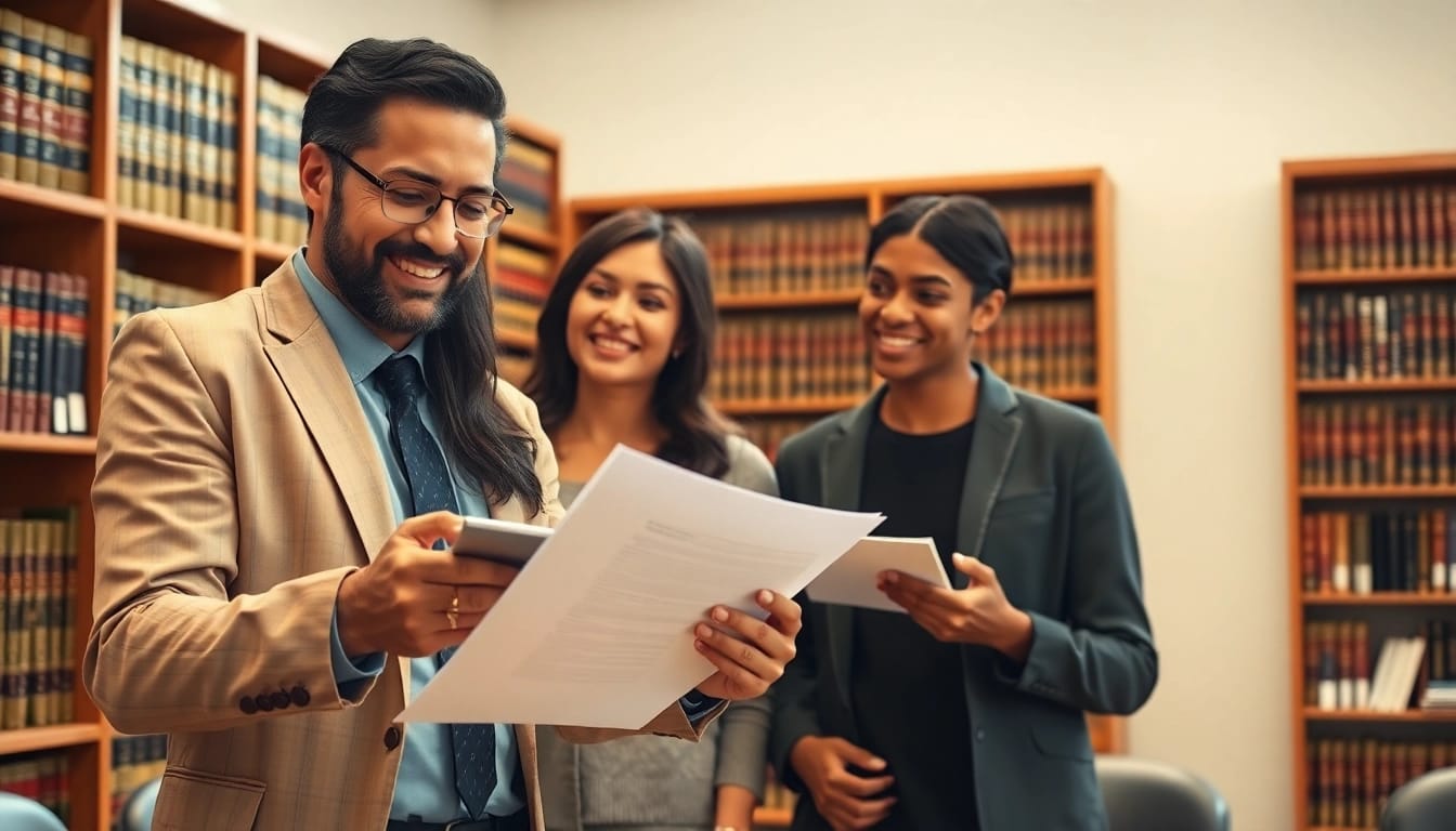 Understanding how alimony is calculated in NY? A legal professional guides a couple with documents.