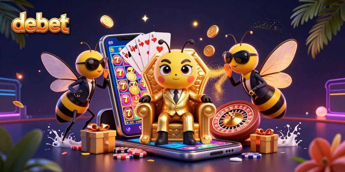 Engage with debet casino excitement featuring dynamic characters and vivid gaming elements.