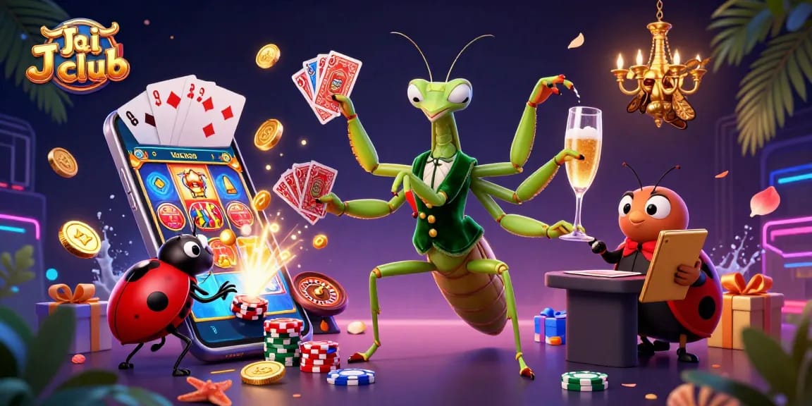 Experience thrilling casino action at Jai club with vibrant characters and exciting game elements.