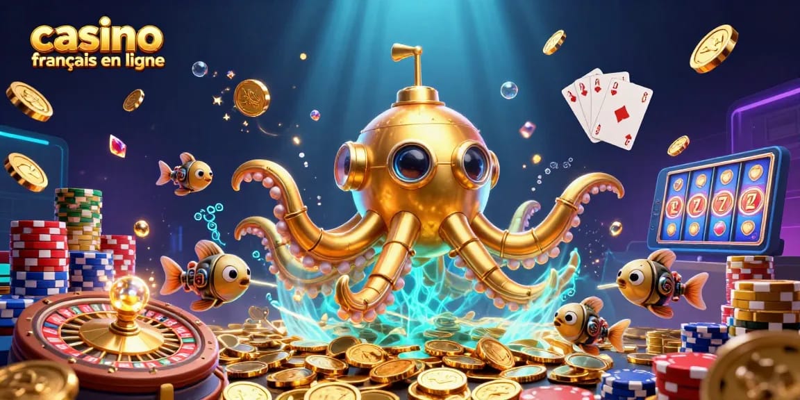 Venez découvrir la mer des pièces d'or avec le casino français en ligne et son kraken sous-marin incroyable.