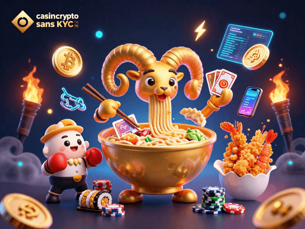 Développez votre expérience sur le casino crypto sans KYC 2026 avec cette illustration dynamique, mettant en scène des personnages amusants et des transactions rapides.