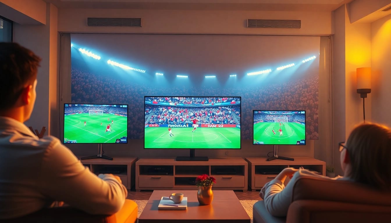 Mengakses bolakami dari perangkat streaming yang menampilkan pertandingan langsung.
