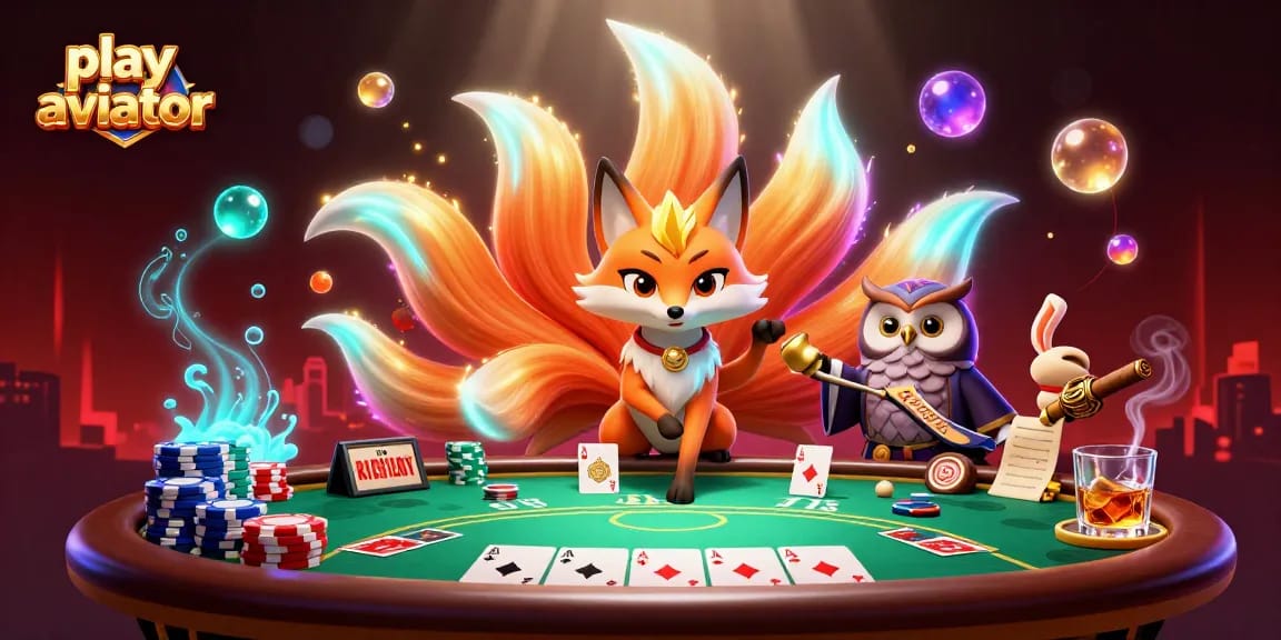 Play Aviator and enjoy the thrill of colorful casino characters in a vibrant 3D scene.