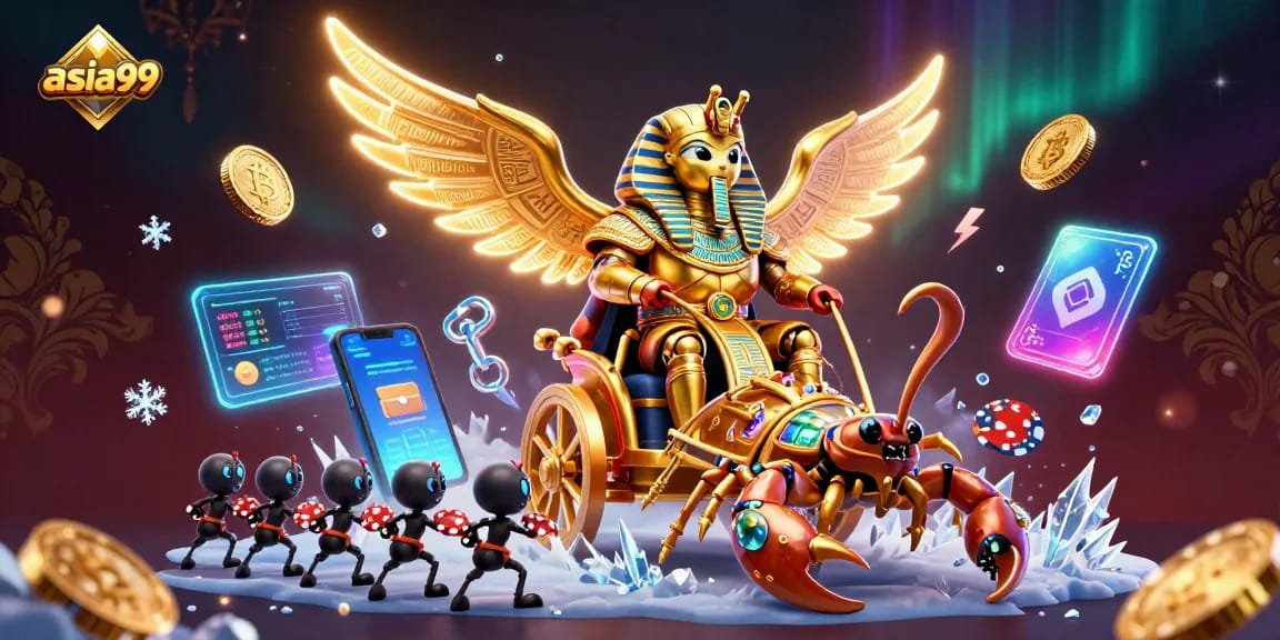 Engage with asia99's thrilling casino experience through a vibrant digital illustration showcasing entertaining gameplay.