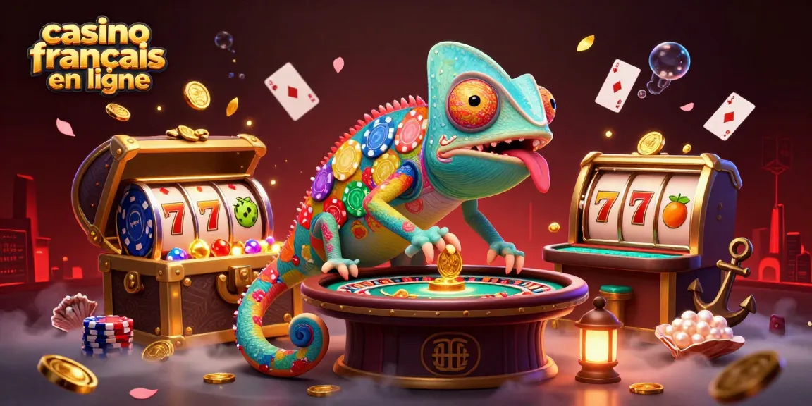 Jouez au casino français en ligne avec notre illustration animée captivante et lumineuse.