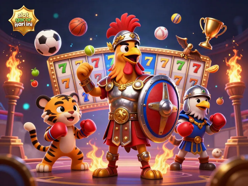 Menangkan jackpot di slot gacor hari ini dengan simbol beruntung dan suasana kasino yang meriah.