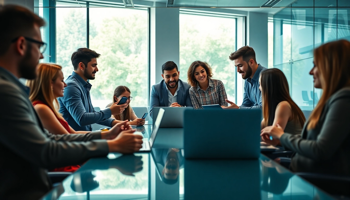 Team of digital entrepreneurs collaborating at themonitordaily.com, showcasing innovation and teamwork.