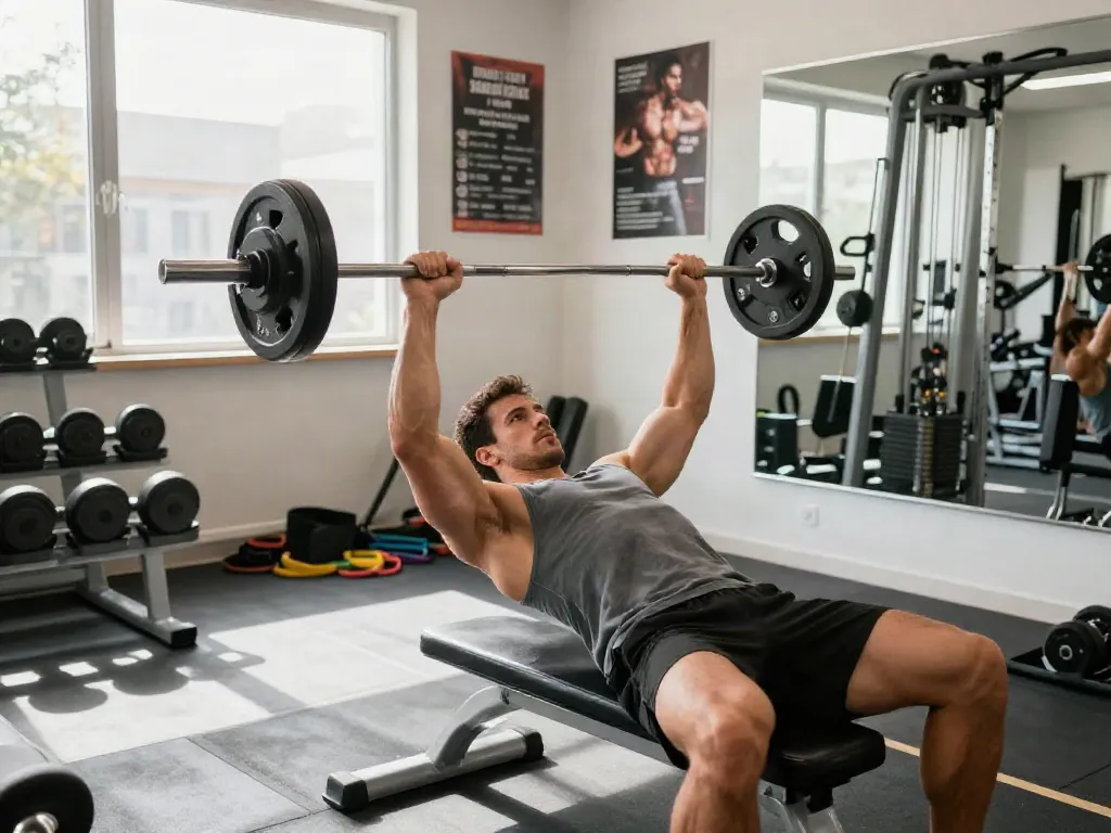 Exploring comprare steroidi muscoli in italia with an athletic man lifting weights in a modern gym, showcasing dedication and fitness.