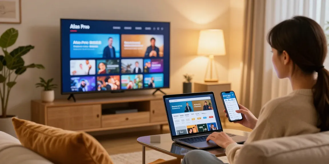 Discover the Atlas Pro IPTV streaming options on modern smart TV.