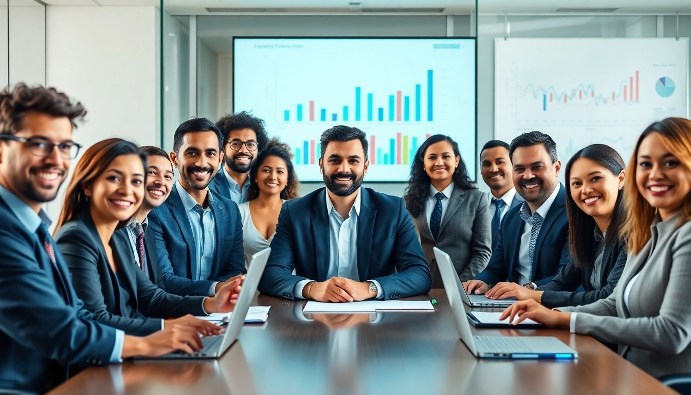 Professionals exhibiting Executive Presence in a dynamic boardroom discussion.