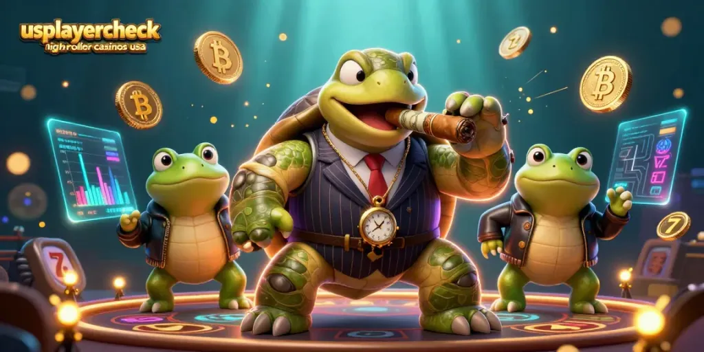 Win big with usplayercheck high roller casinos usa presenting an extravagant casino scene.
