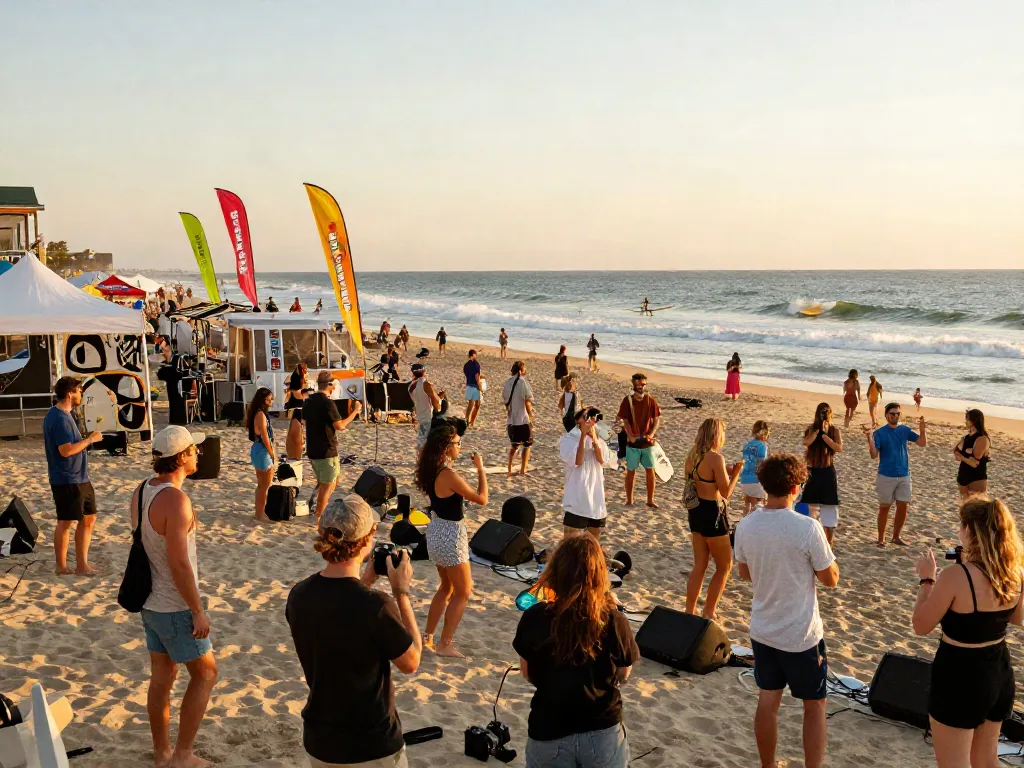 Experience the vibrant Sea Hear Now festival where attendees enjoy music and art by the ocean.