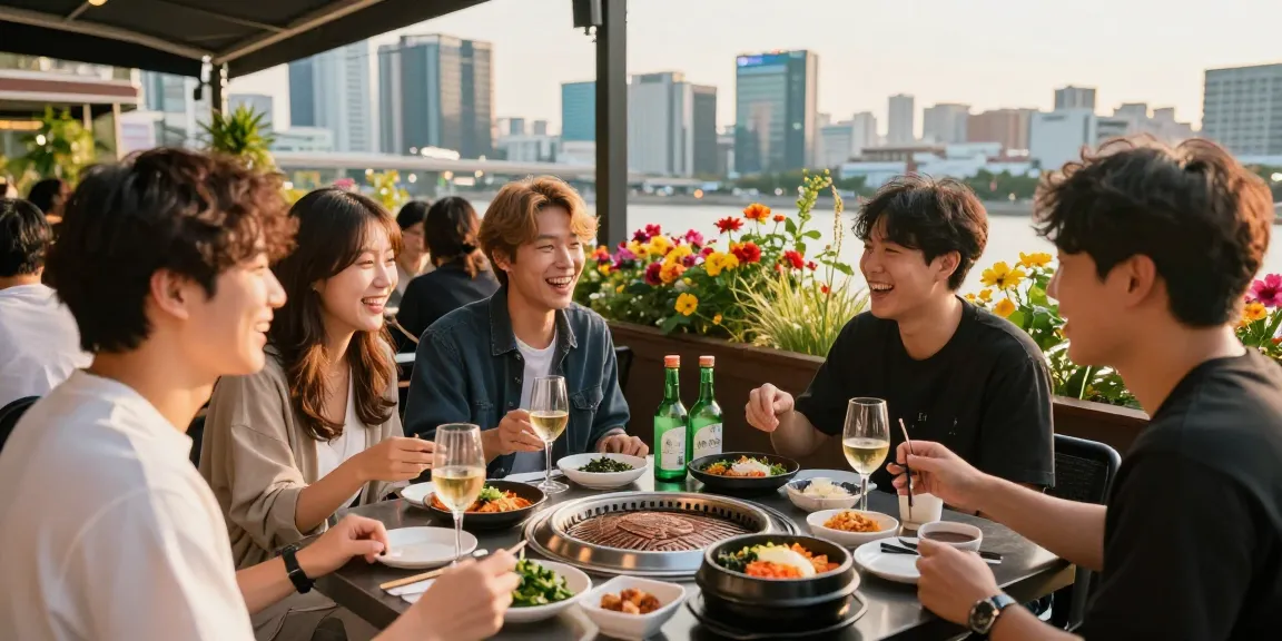 부평 OP에서의 친구들과 즐거운 식사 장면