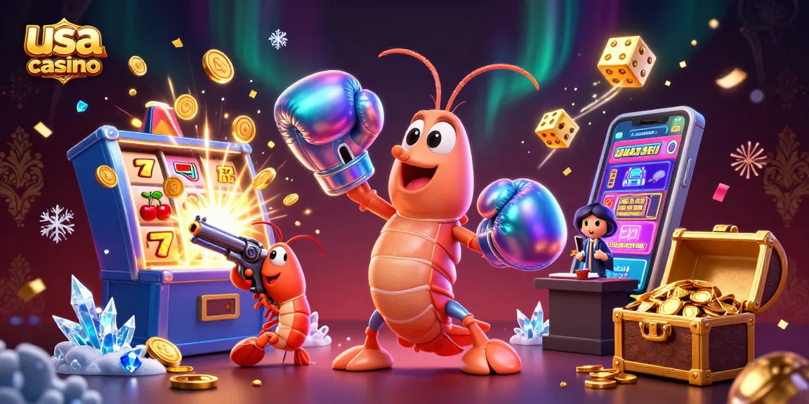Experience vibrant wins at usa casino with dynamic 3D characters, slot machines, and jackpot excitement.